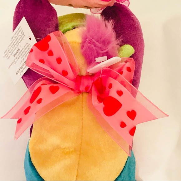 Toys | Nwt Pink Yellow Green And Blue Hippo Stuffed Animal With A Pink